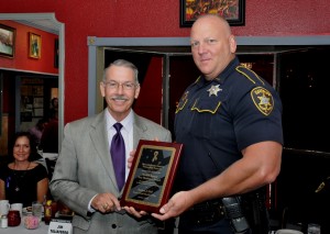 Jim presents 12th Annual Trey Hutchison Award to Bossier Parish Deputy Stephen J. Hoff.